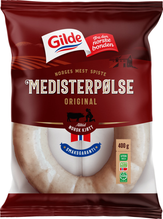 Medisterpølse Kokt 400g Gilde