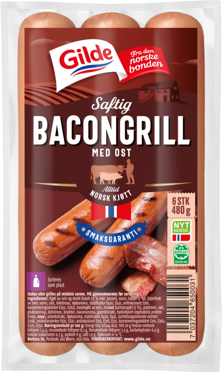 Bacongrill m/Ost 480g Gilde