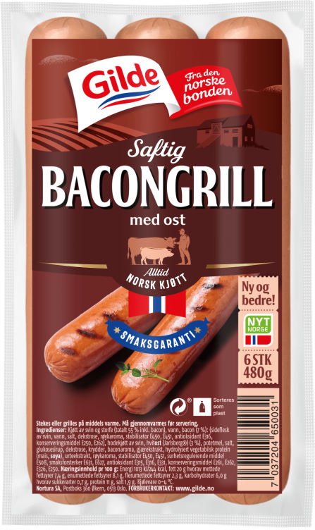 Bacongrill m/Ost 480g Gilde