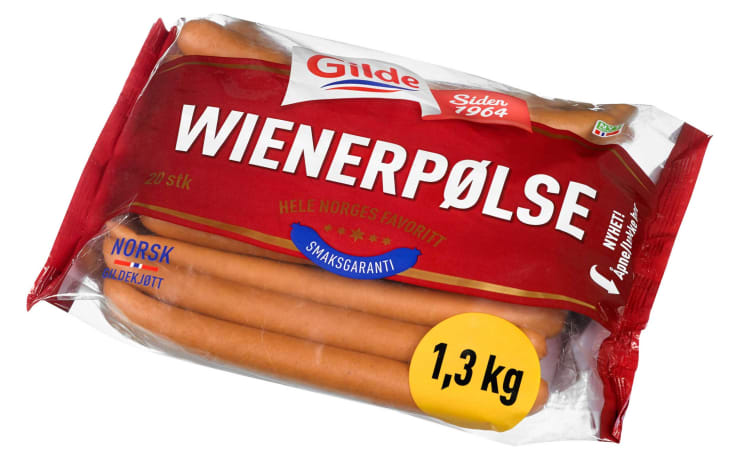 Bilde av Wienerpølse 1,3kg Gilde