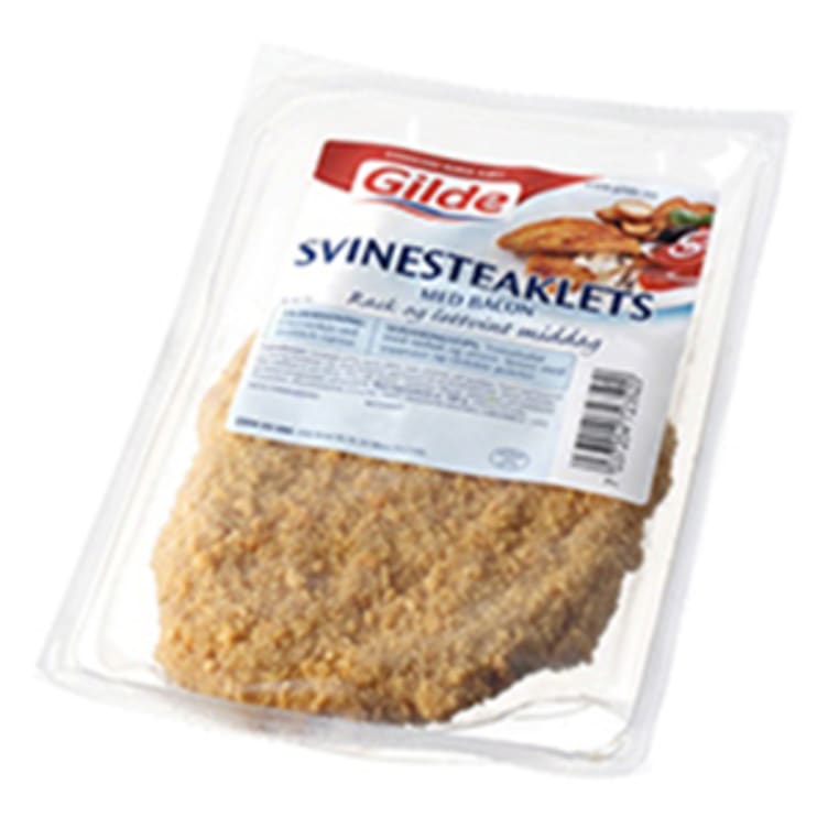 Svinesteaklets m/Bacon 150g Gilde