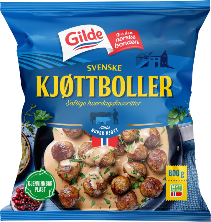 Kjøttboller Svenske Stekte 800g Gilde