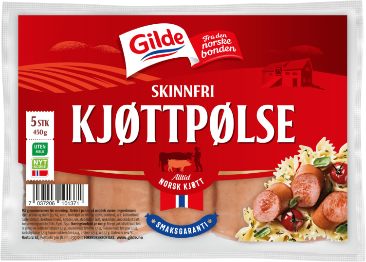 Kjøttpølse Skinnfri 450g