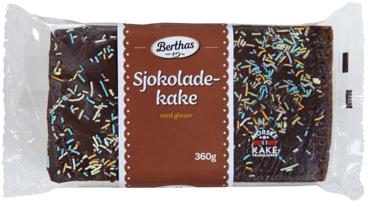 Sjokoladekake m/Glasur 360g Berthas