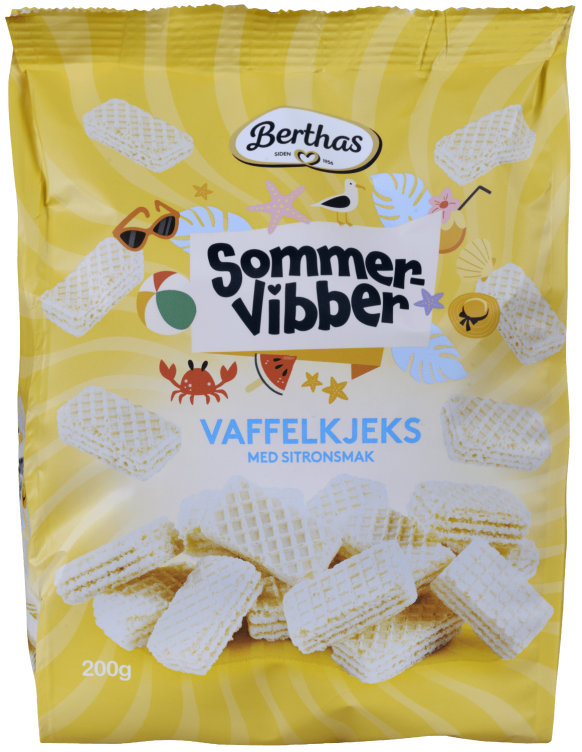 Vaffelkjeks Sitron 200g Sommervibber
