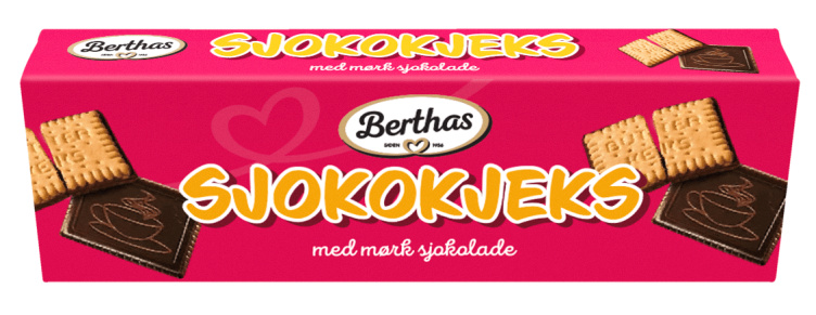 Sjokokjeks Mørk Sjokolade 125g Berthas
