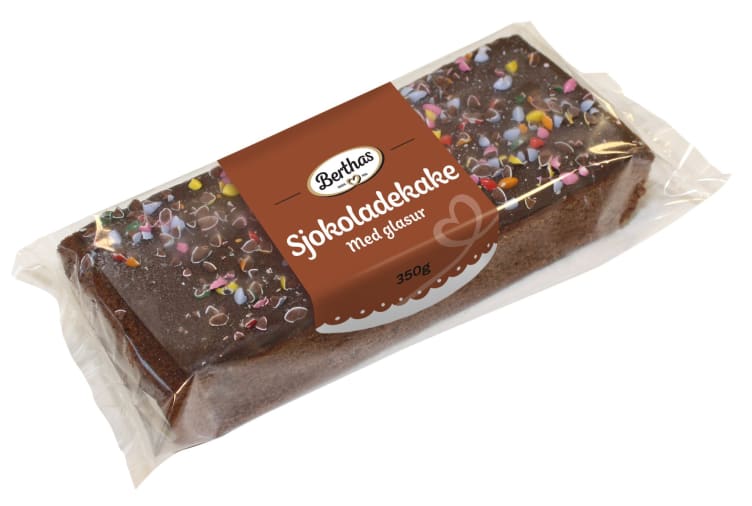 Sjokoladekake m/Glasur 350g Berthas