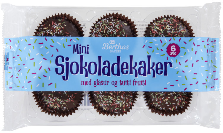 Product Image for Sjokoladekake Tutti Frutti 6pk 150g Berthas