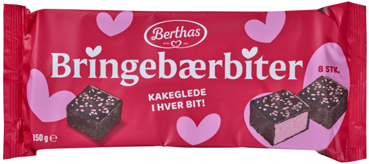 Bringebærbiter 8stk 150g Berthas
