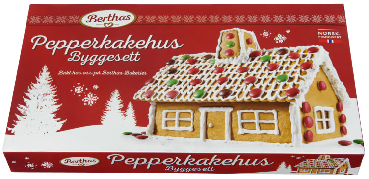 Pepperkakehus Byggesett 380g Berthas