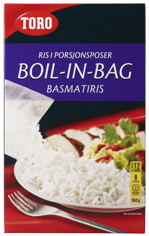 Basmatiris Boil In Bag 960g Toro
