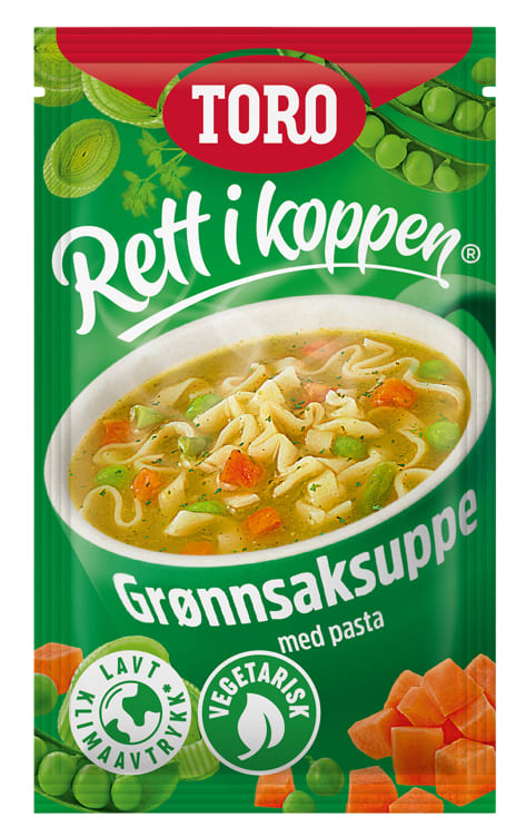 Grønnsaksuppe m/Pasta 21g Rett i Koppen