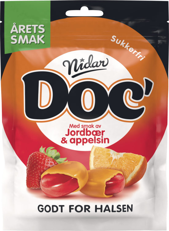 Product Image for Doc Jordbær/Appelsin 50g Nidar