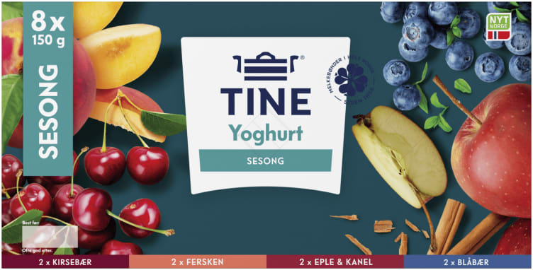 Yoghurt Sesong Høstfrisk 8x150g Tine