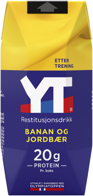 Tine YT Restitusjonsdrikk Banan og Jordbær 330ml