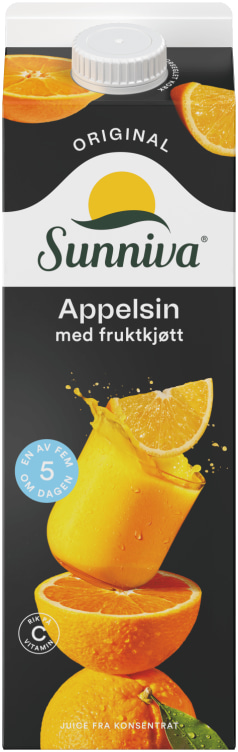 Bilde av Appelsinjuice m/Fruktkjøtt 1l Sunniva