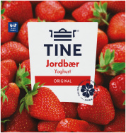 Yoghurt Jordbær 4x150g Tine