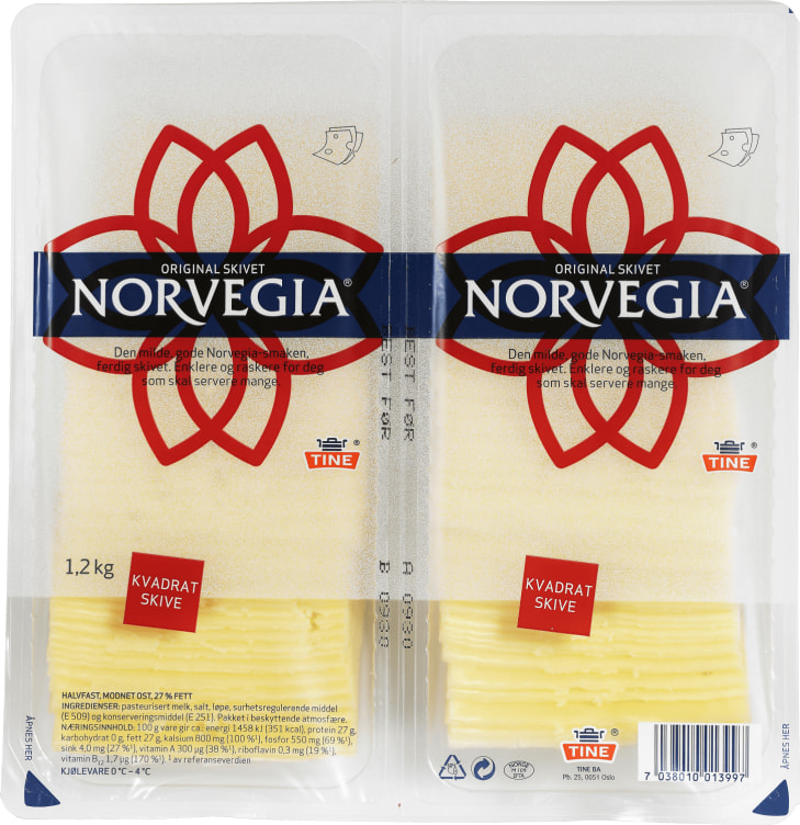 Bilde av Norvegia skiver 1,2kg Tine