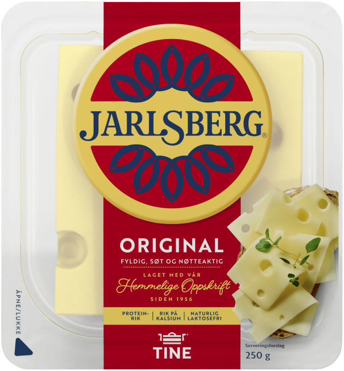 Jarlsberg 27% skivet 250g Tine