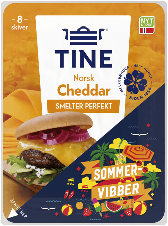 Bilde av Cheddar Norsk Burgerost 160g Sommervibber