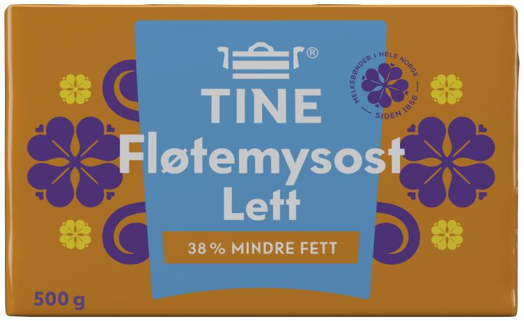 Fløtemysost H20 Lettere 500g Tine