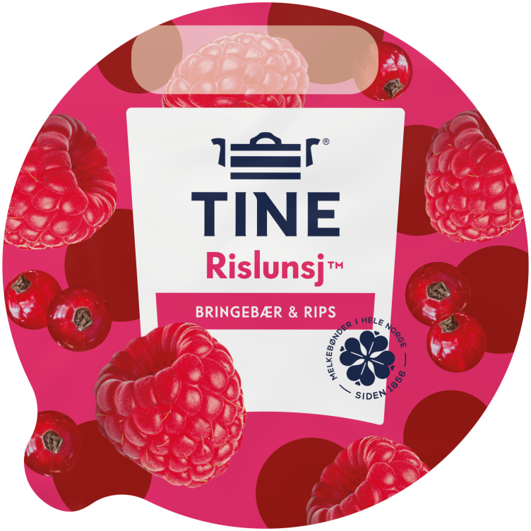 Rislunsj Bringebær/Rips 150g Tine