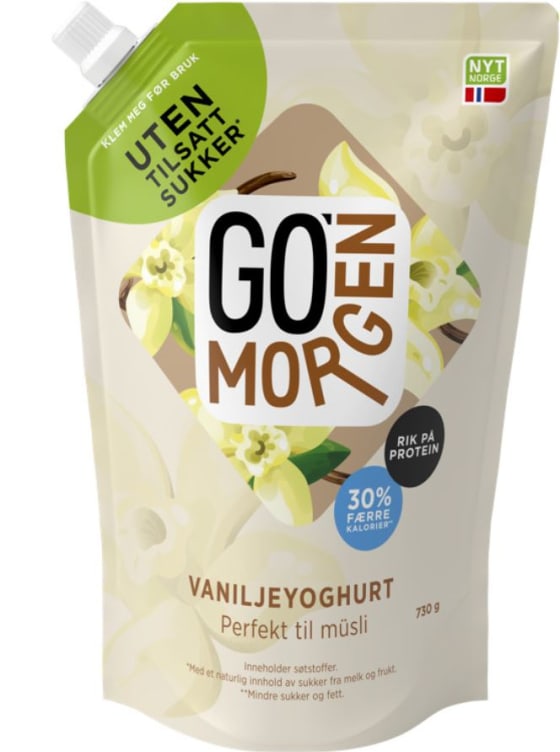 Bilde av Go Morgen Yoghurt Vanilje uten 730g Tine