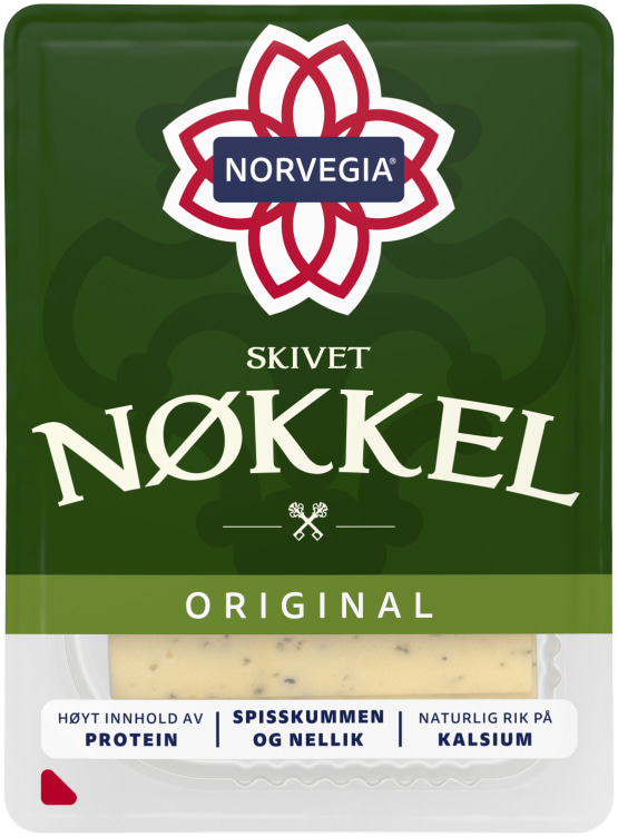 Norvegia Nøkkelost skivet 150g