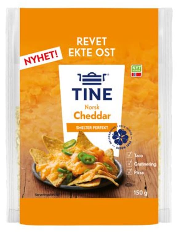 Bilde av Cheddar Norsk Revet 150g Tine