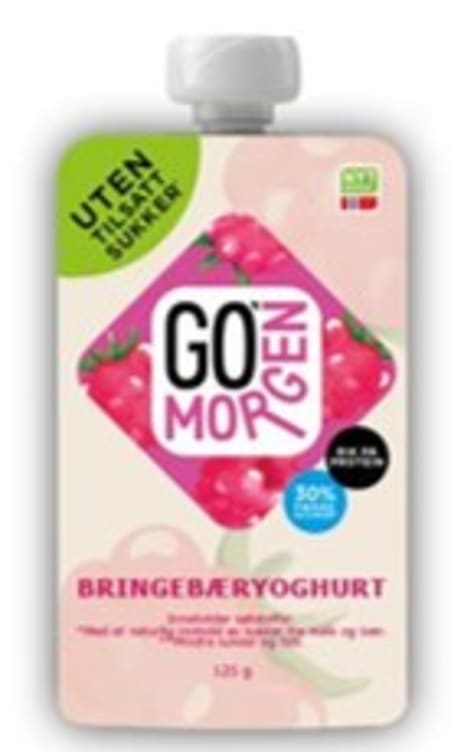 Bilde av Go Morgen Yoghurt Bringebær uten 125g