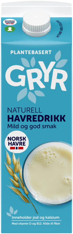 Gryr Havredrikk Naturell 1l Tine