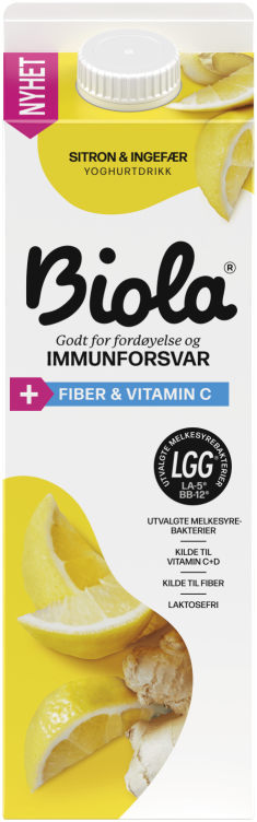 Biola Syrnet Melk Sitron/Ingefær 1000g Tine