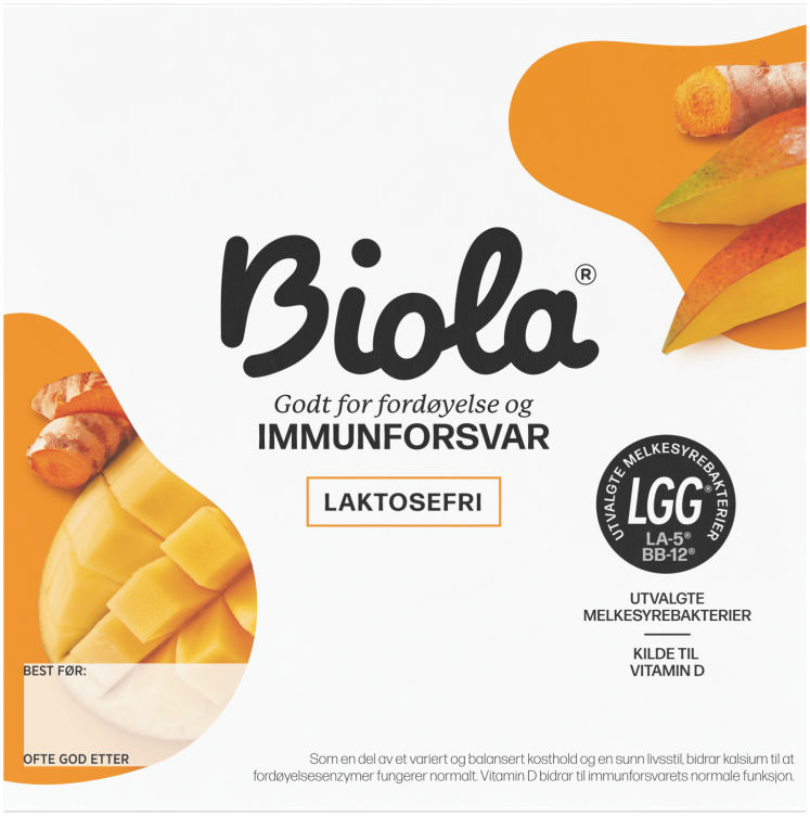 Product Image for Biola Yoghurt Mango/Gurkemeie 4x125g Tine