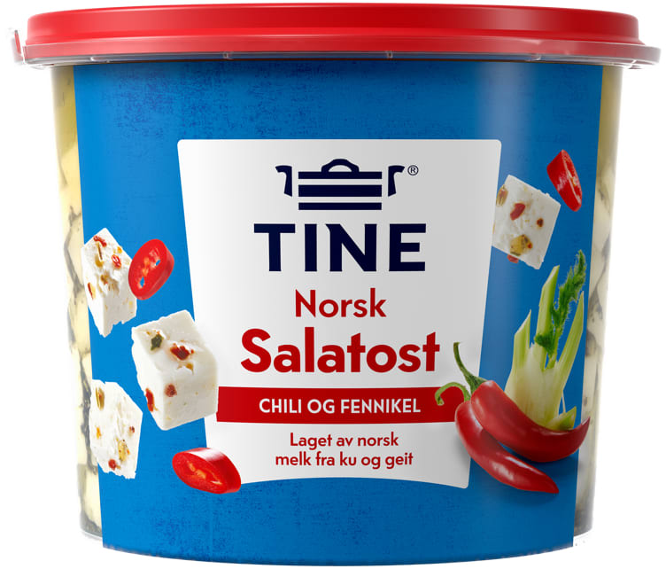Salatost Chili&Fenikkel 220g Tine