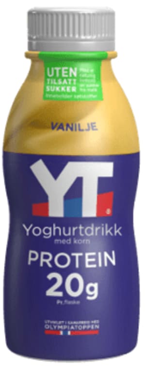 Yt Protein Drikk Vanilje u/Sukker 300g Tine