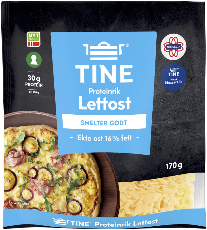 Ekte Revet Ost Proteinrik 170g Tine