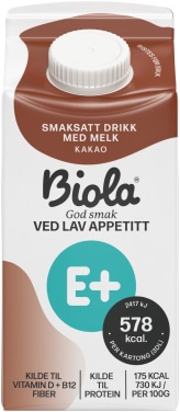 Biola E+ Drikke Kakao 300ml Tine
