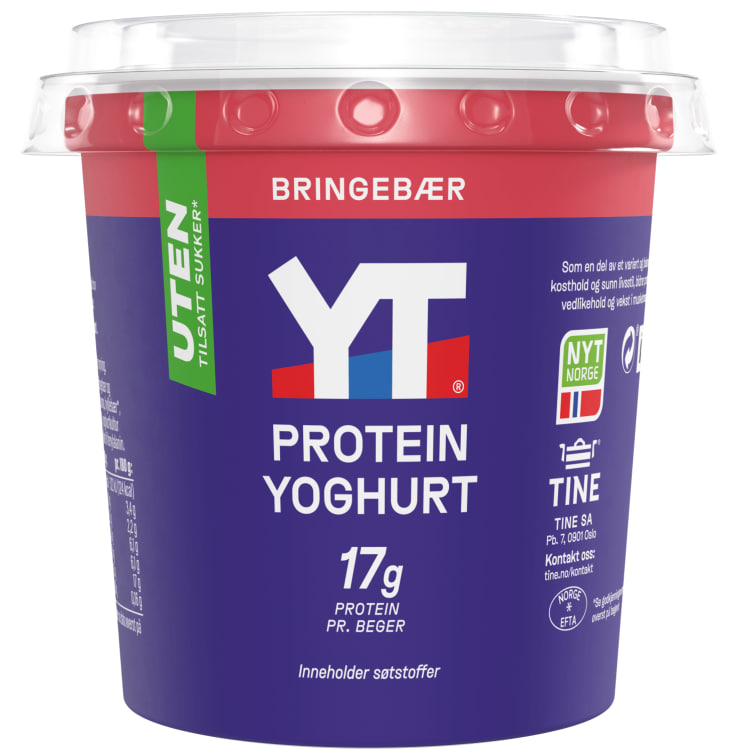 Product Image for Yt Protein Yoghurt Bringebær 180g Tine