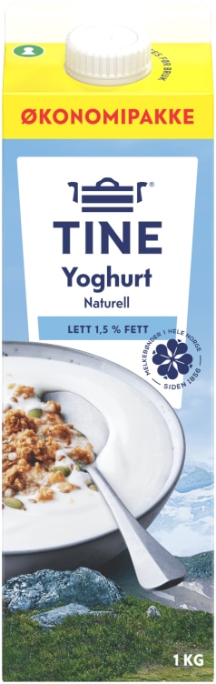 Yoghurt Naturell Lett 1,5% 1kg Tine