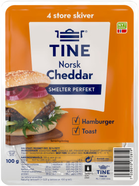 Cheddar Norsk Burgerost 100g Tine