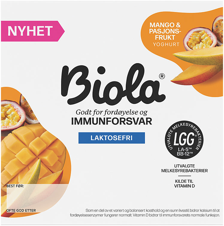 Biola Yoghurt Mango/Pasjon 4x125g