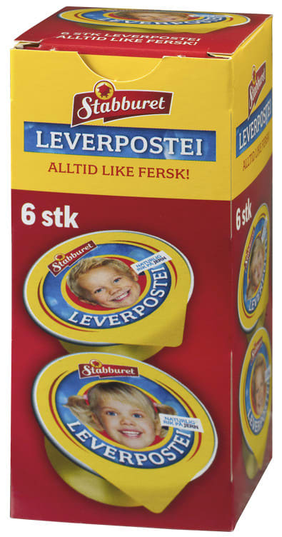 Leverpostei Porsjon 6x22g Stabburet