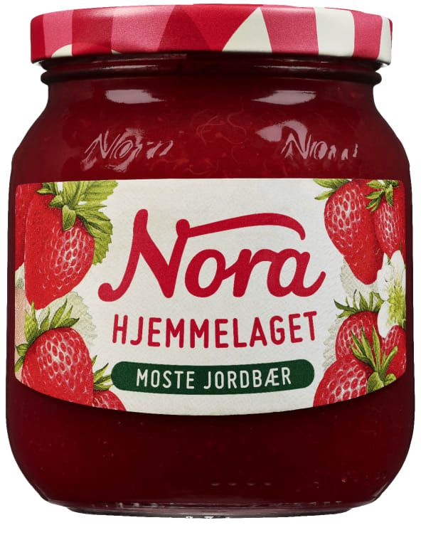 Nora Hjemmelaget Moste Jordbær 390g