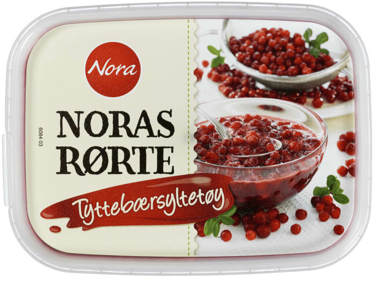 Tyttebærsyltetøy Rørte 280g Nora