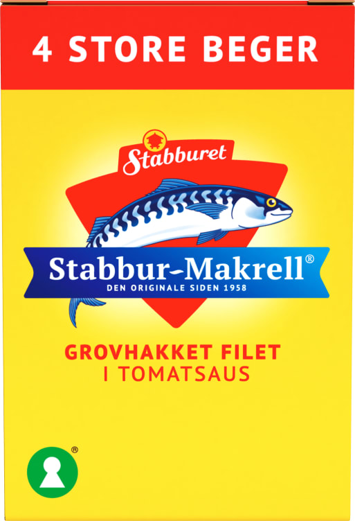 Stabbur-Makrell Omega3 4x40g Stabburet
