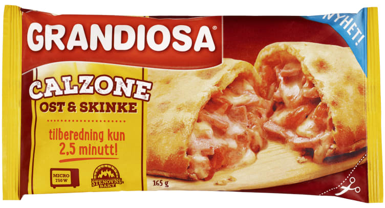 Grandiosa Pizza Calzone Ost&Skinke 165g