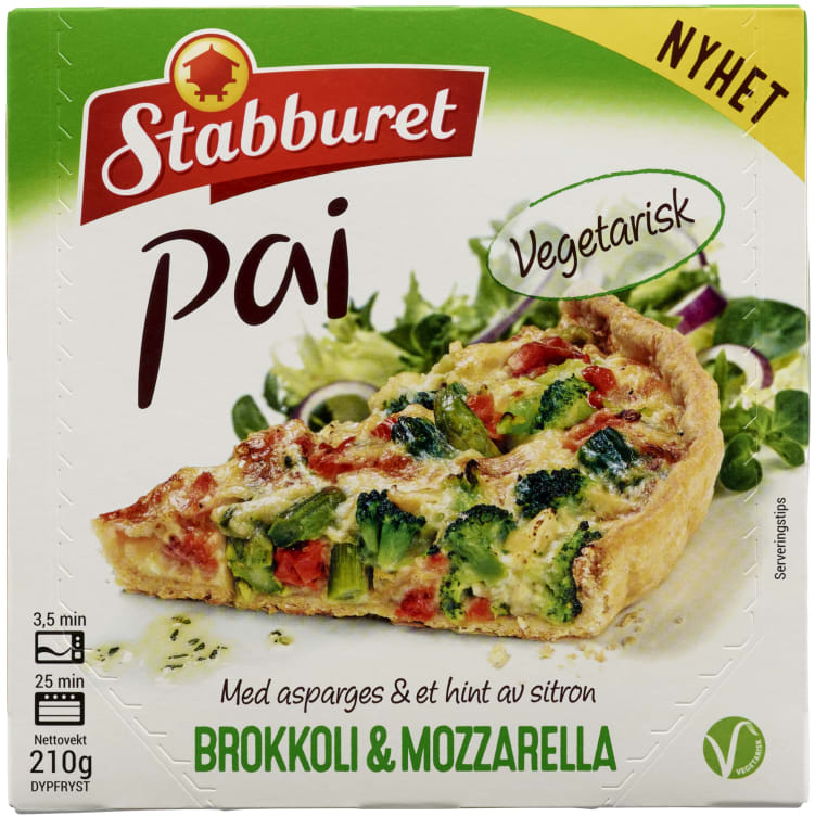 Pai Brokkoli&Mozzarel.210g Stabburet