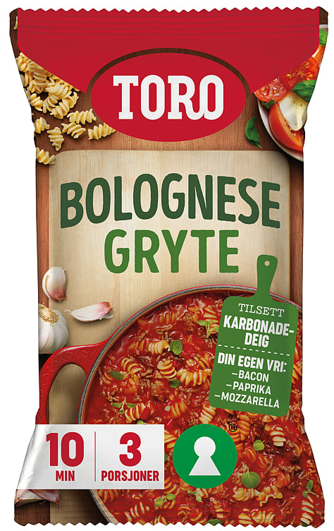 Bolognese Gryte Fiberrik 207g Toro