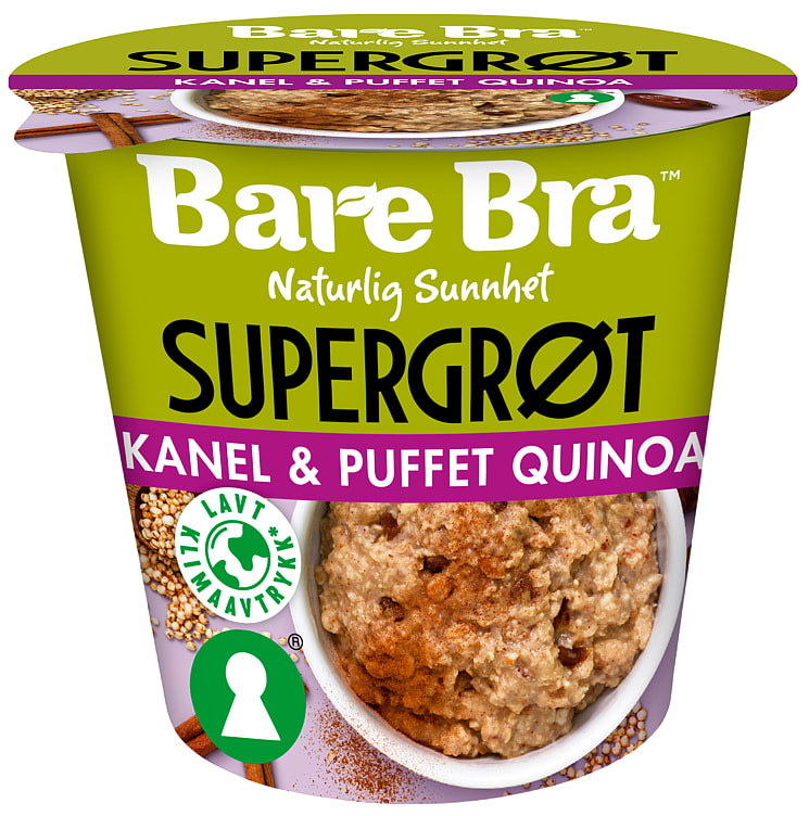 Supergrøt Kanel&Puffet Quinoa 54g Bare Bra
