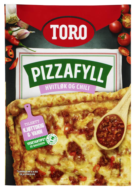 Pizzafyll Hvitløk&Chili 60g Toro